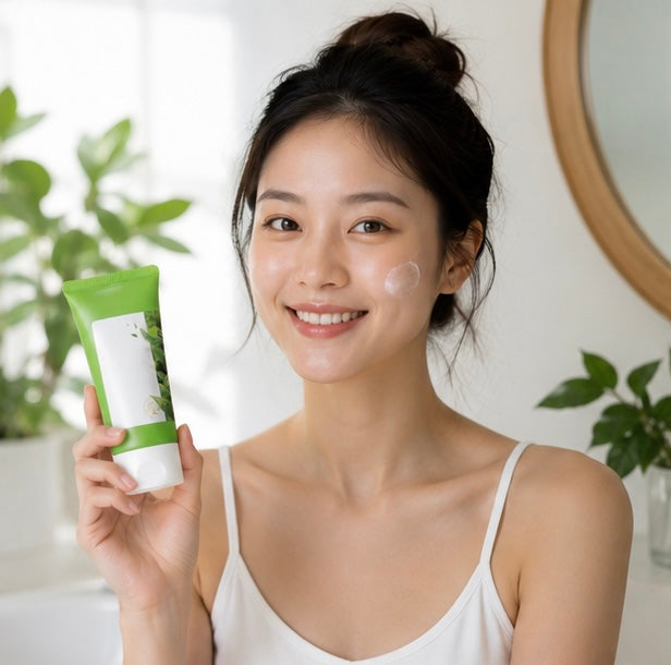 Vitamin C Facial Cleanser - Deep Cleansing Face Wash Foam for Moisturizing, Brightening and Blackhead Removal Skin Care