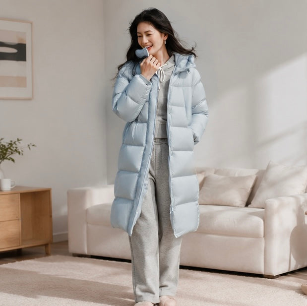 Semir Long Down Jacket - Waterproof Hooded Winter Coat for Women with Loose Fit Design, Warm Fashion Outerwear for 2025