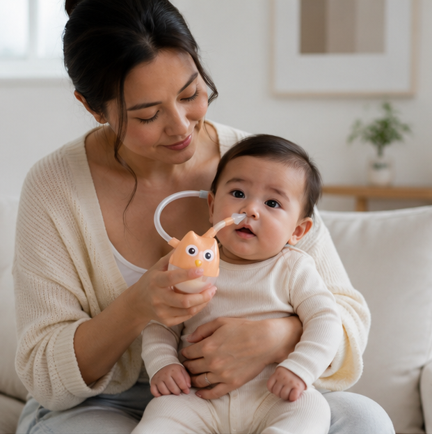 Baby Nasal Aspirator Cleaner-Gentle Nose Suction Device for Infant Congestion Relief and Daily Hygiene Care