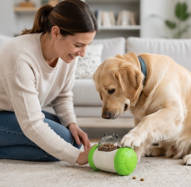Treat Dispensing Dog Puzzle Toy - Interactive Food Reward Ball for Dogs and Cats, Boredom Relief and Enrichment Play