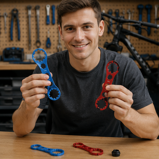 Bike Front Fork Wrench – Ultralight Aluminum Repair Tool for Suntour and RST Suspension Fork Maintenance