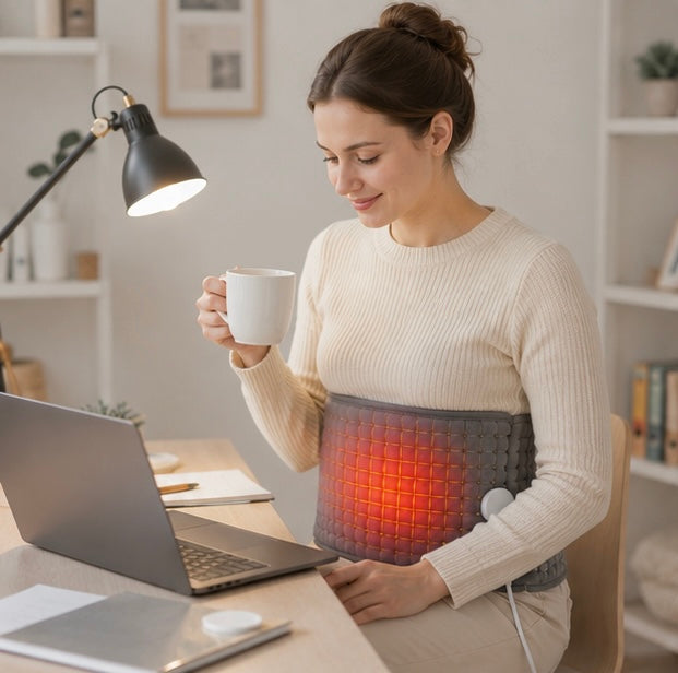 Multifunction Electric Heating Pad Belt - Thermal Wrap for Waist, Back, Abdomen and Pain Relief Support