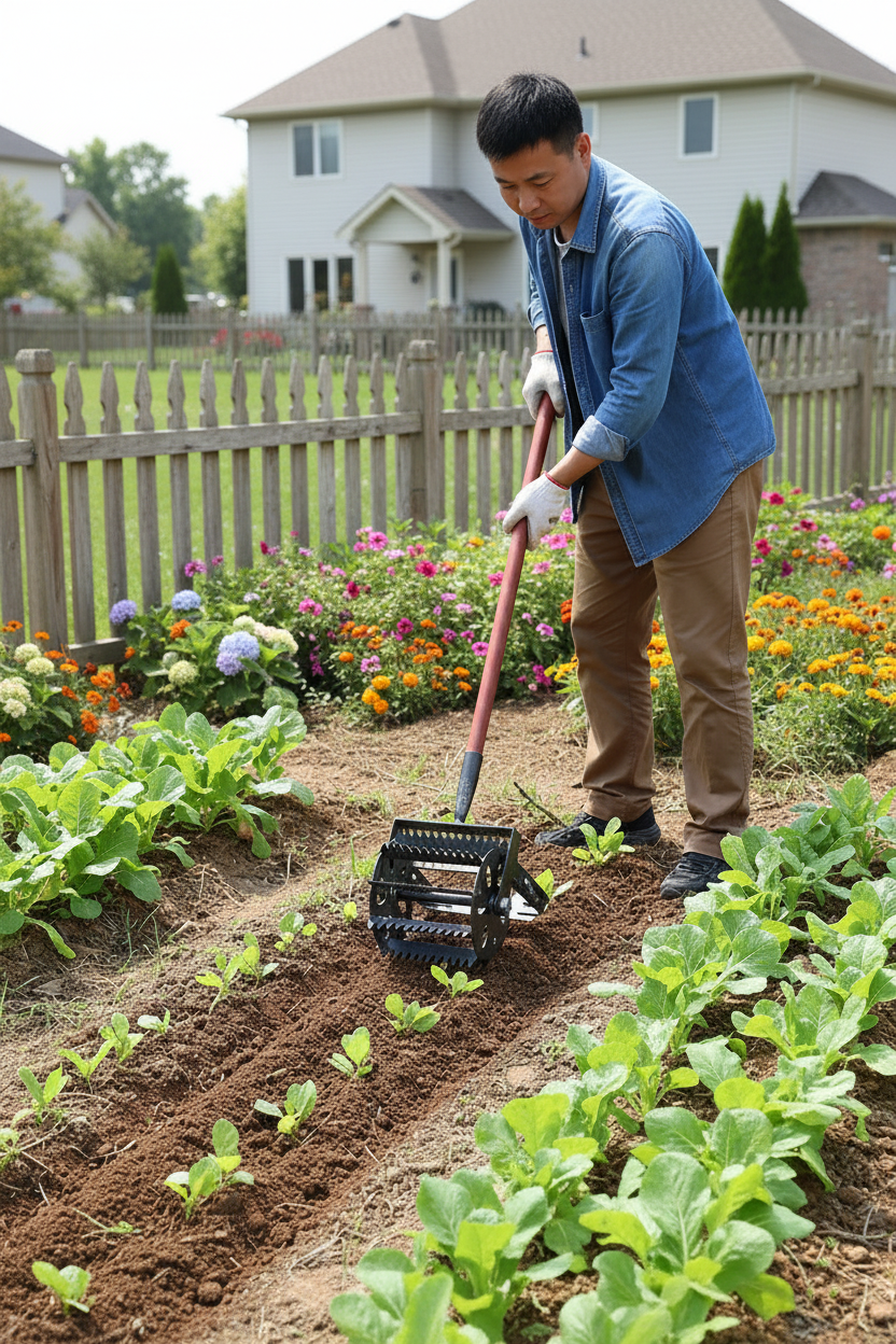 Heavy-Duty Weeding Wheel Attachment – Cultivator Head for Grass Removal, Farm Maintenance, Soil Work and Efficient Garden Weed Control