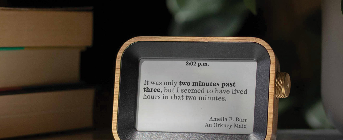 Literary Quote Clock – Unique Book Lover Wall Clock Displaying Inspiring Book Quotes Every Minute for Home Library Decor