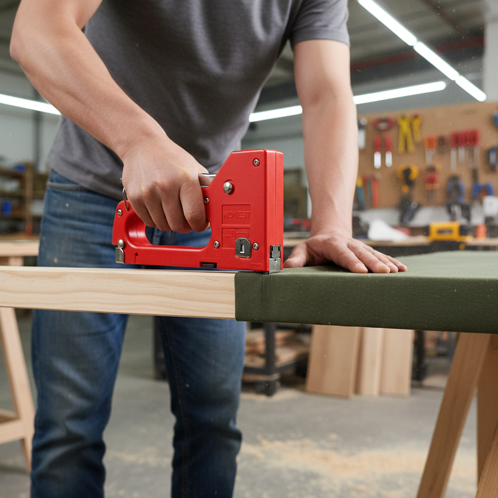 Heavy-Duty Staple Gun Kit – Fits 4-8mm Staples for DIY Furniture Upholstery, Woodworking, Crafting and Professional Repair Projects with Easy Operation