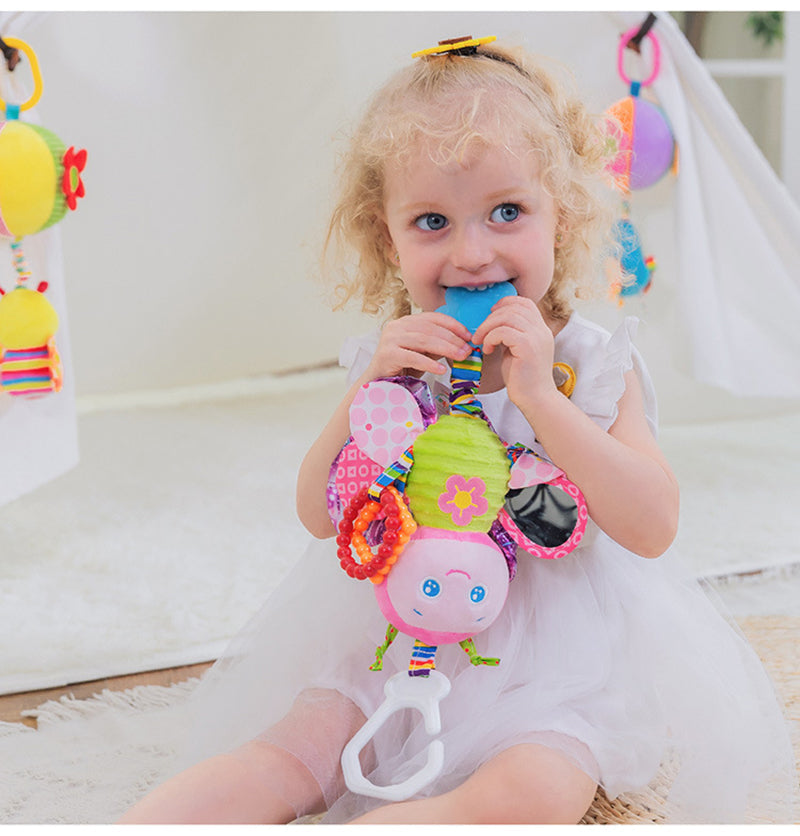 Plush Elephant Baby Lovey – Soft Stuffed Animal with Bell and Built-In Rattles for Newborn Sensory Development, Comfort and Gifting