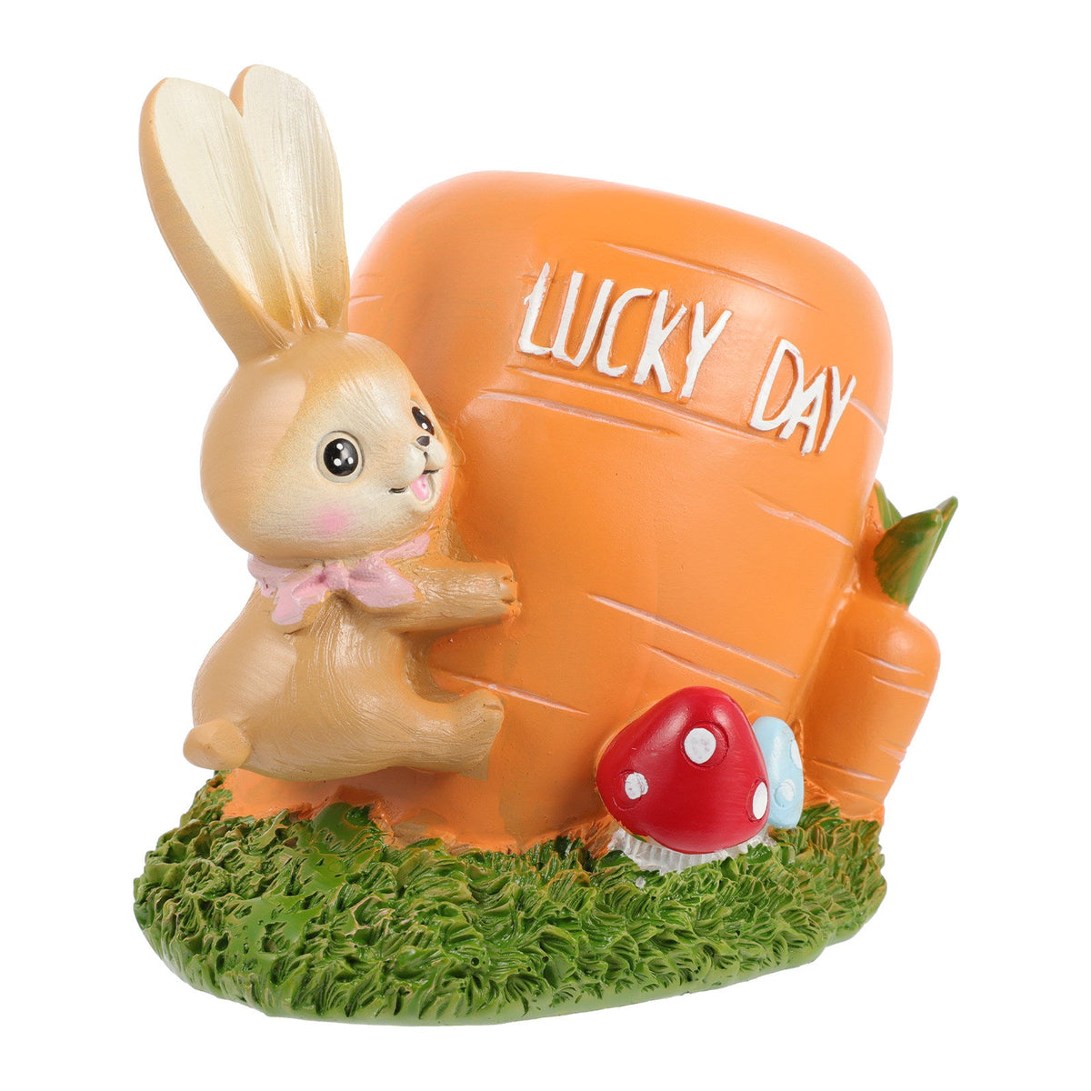 Cute Resin Rabbit Pen Holder – Cartoon Animal Pencil Organizer and Desktop Storage Container for Office, Home and Study Decor