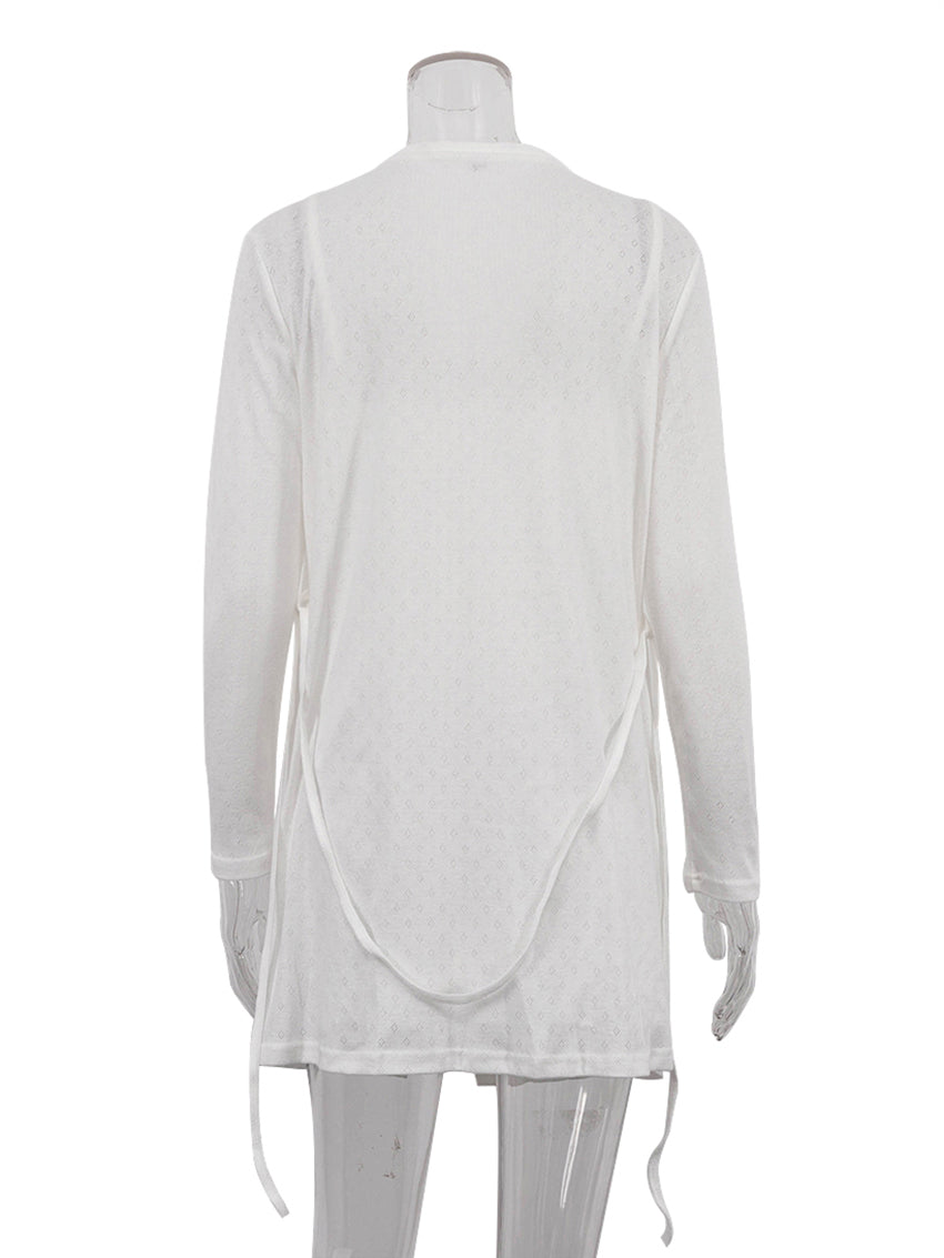 Women's Robe Pajama Set – Long Sleeve Sleepwear with Spaghetti Strap Nightdress for Cozy Lounging and Relaxing Evenings