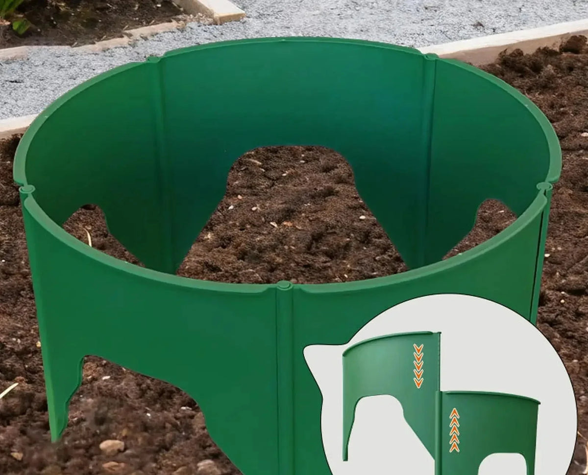 Round Deep-Watering Plant Rings – Plastic Garden Edging for Root Support, Pest Barrier Protection, Focused Irrigation and Cleaner Landscape Planting