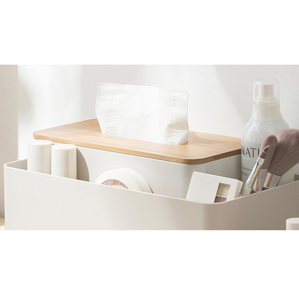 Elegant Wooden Tissue Box Holder – Sturdy Paper Storage Organizer with Easy Refill Design for Home, Restaurant, Hotel and Car
