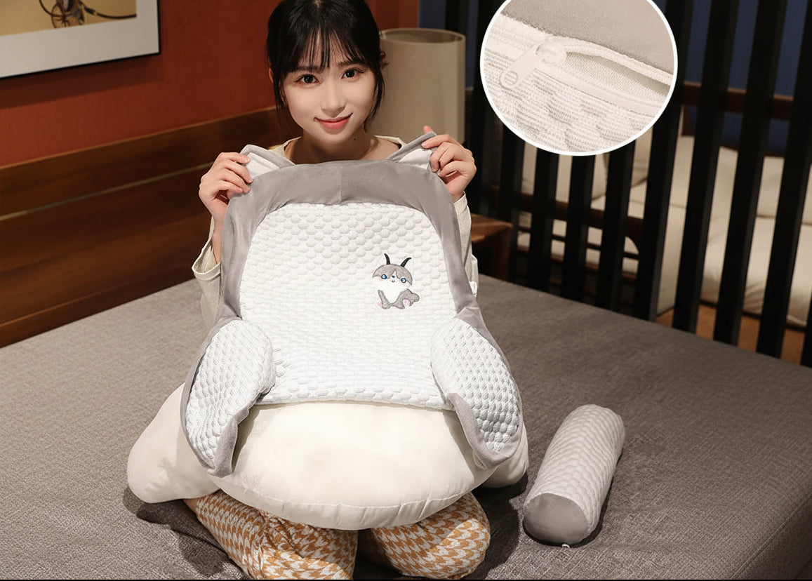 Cooling Bed Backrest Pillow – Soft Lumbar Support Cushion for Reading, Sleeping, Relaxing and Comfortable Sofa or Bed Use