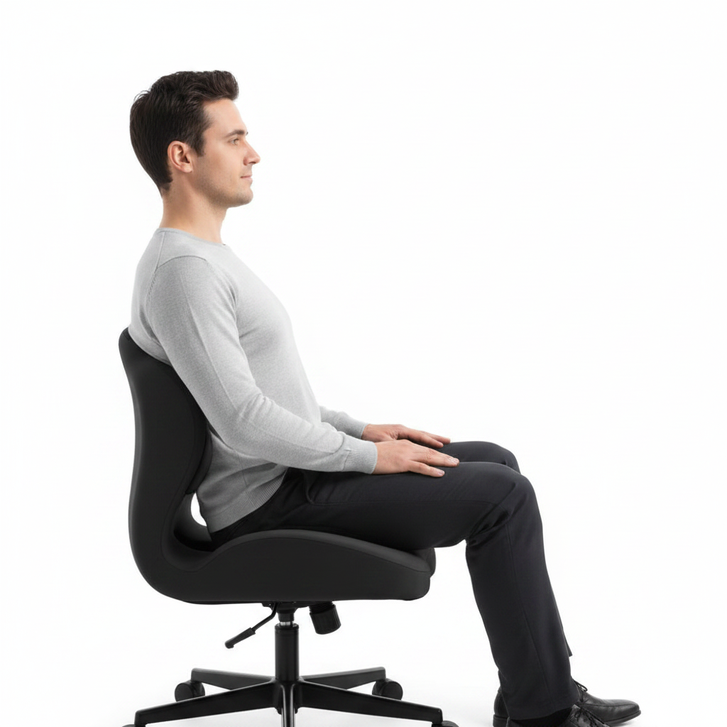Ergonomic Memory Foam Lumbar Cushion – Pressure-Relief Back Support Pad for Office Chairs, Long Sitting, Posture Comfort and Everyday Seat Support