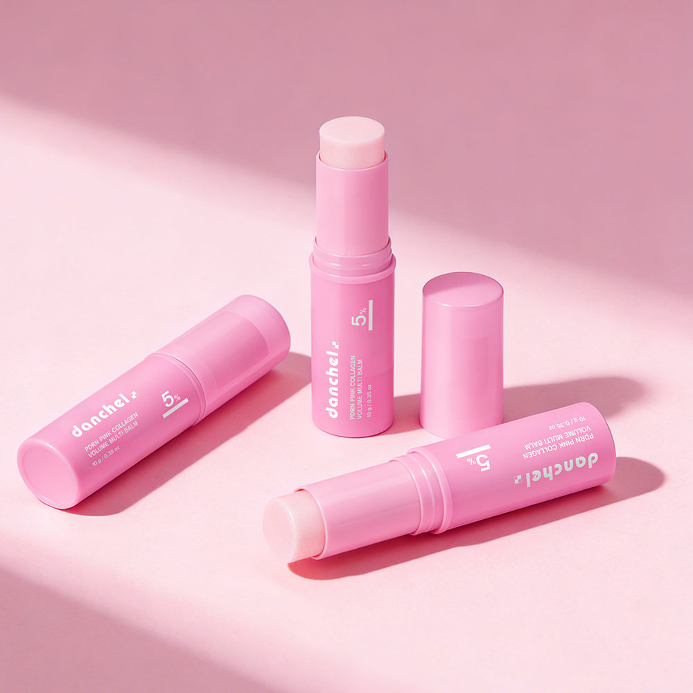 Pink Collagen Multi Balm Stick – Deep Hydrating Facial Moisturizer for Brightening, Plumping, Smoothing and Everyday Korean Skincare