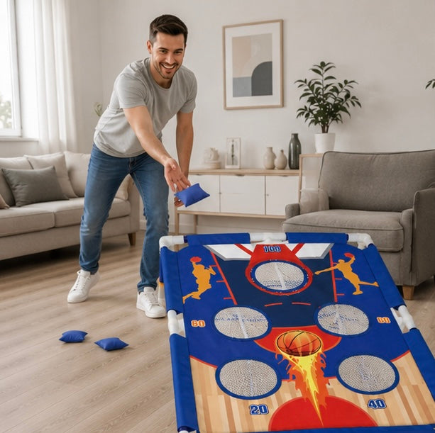 Portable Bean Bag Toss Game - Fun Sandbag Throwing Activity Set for Kids, Families, Parties and Outdoor Gatherings