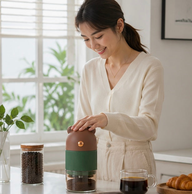 Electric Coffee Grinder Machine - Multifunction 4 Blade Grinder for Coffee Beans, Nuts, Spices and Grains