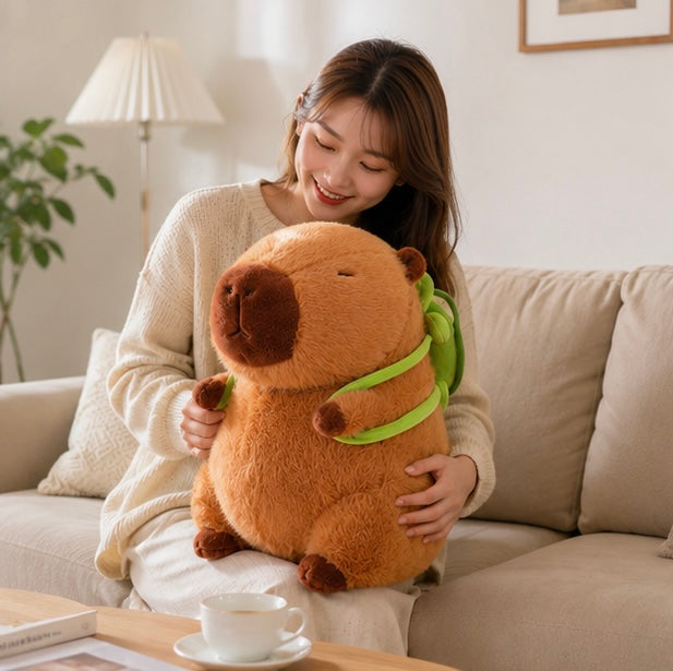 Giant Capybara Plush Doll-Soft Cartoon Stuffed Animal Toy for Kids Bedroom Decor and Memorable Birthday Gifts
