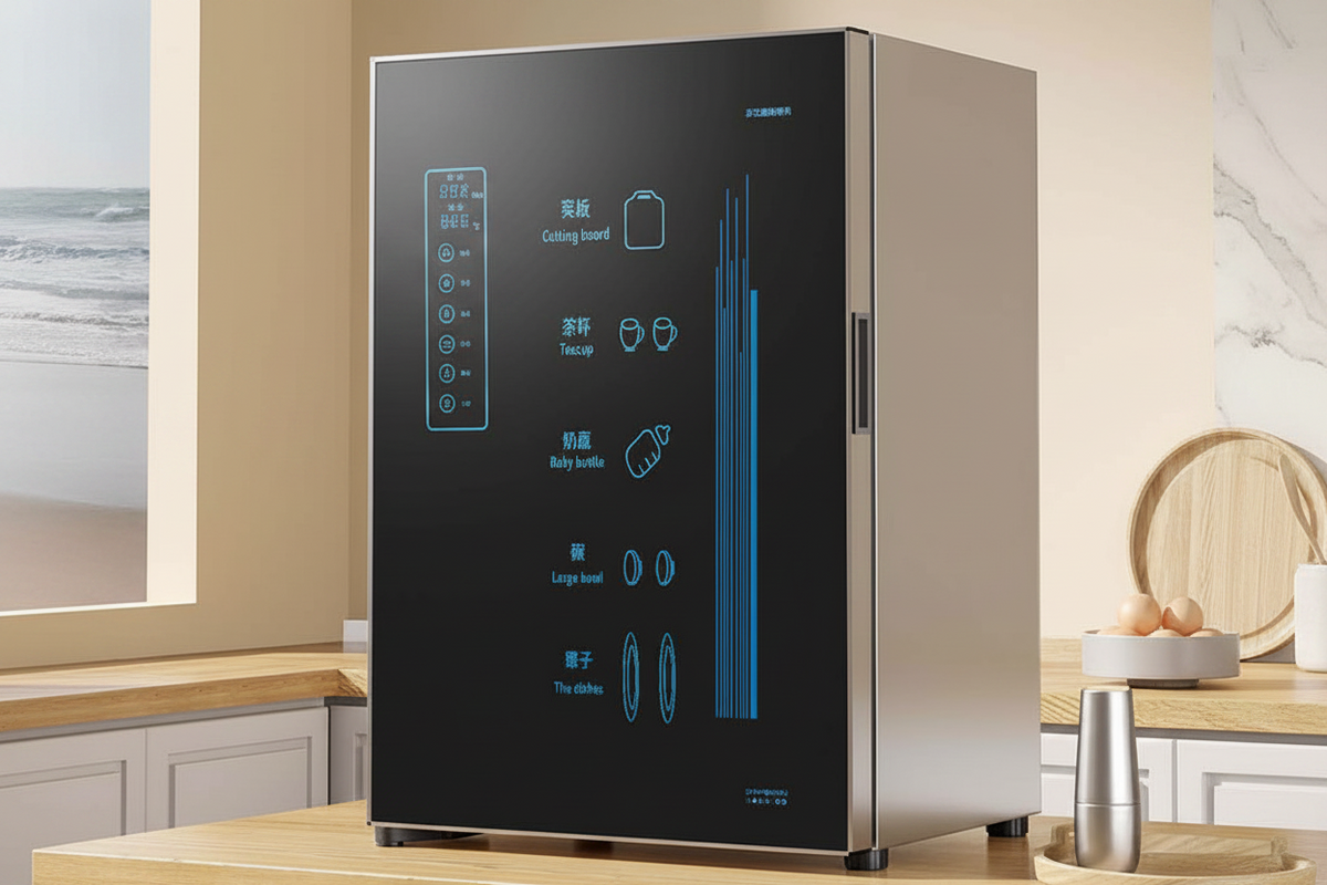 UV Dish Sterilizer Cabinet – High Temperature Tableware Disinfection Dryer for Safe Kitchen Bowls, Plates and Utensils