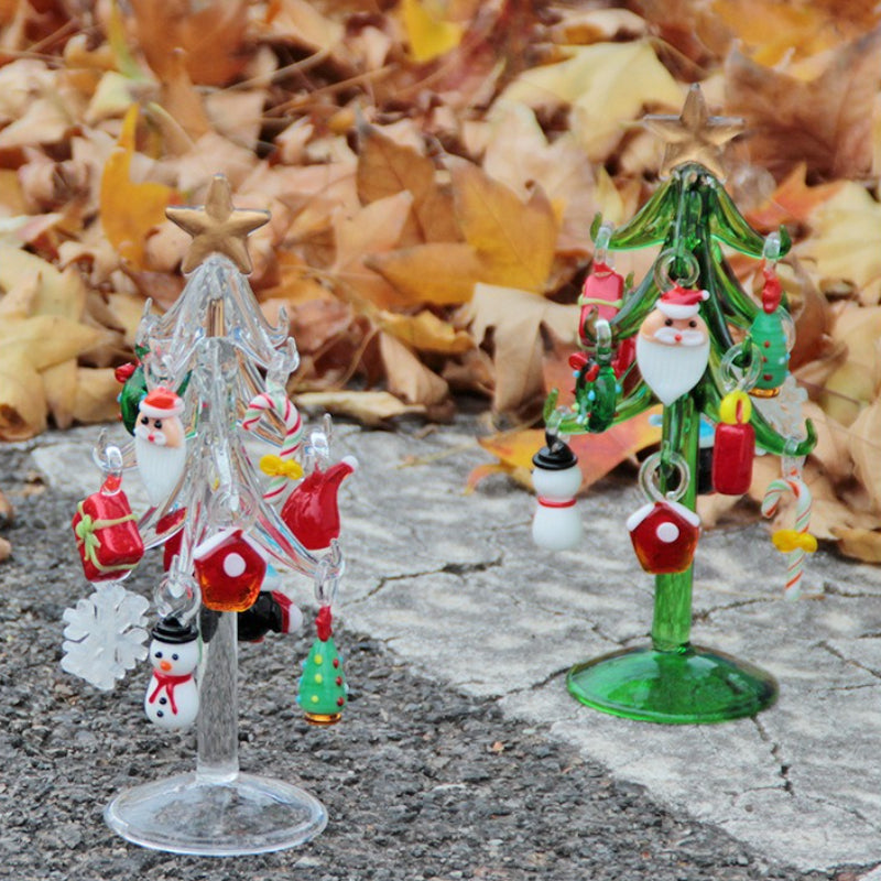 Murano Glass Christmas Tree – Handmade Holiday Figurine Ornament for Luxury Seasonal Home Decor and Memorable Gifts