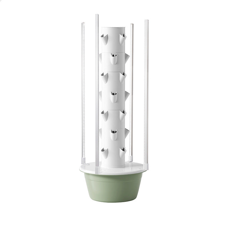 Hydroponic Tower Growing System – Vertical Soilless Planter with LED Grow Light and Intelligent Timer for Indoor Vegetables, Herbs and Space-Saving Gardening