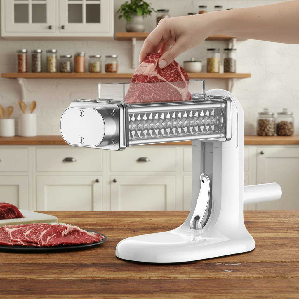Manual Meat Tenderizer Machine – Stainless Steel Rolling Steak Cuber and Flattening Tool for Beef, Poultry and Professional Kitchen Preparation