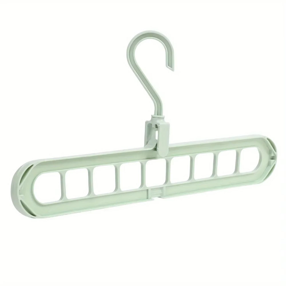 Foldable Rotating Magic Hangers – 9 Hole Closet Organizer Hooks for Space Saving Wardrobe and Clothing Storage Solutions