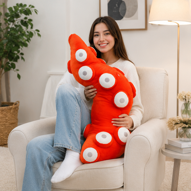 Octopus Tentacle Plush Pillow – Funny Soft Throw Cushion with Realistic Tentacles for Bedroom Decor, Gifts and Cozy Relaxation