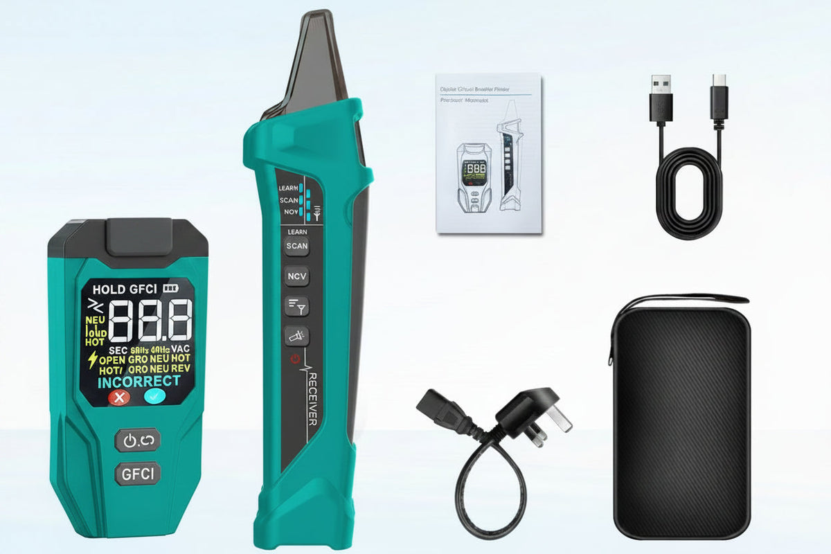 ET32 Digital Circuit Breaker Finder – GFCI Outlet Tester for Fast Electrical Wiring Identification, Socket Testing and Safer Home DIY Troubleshooting