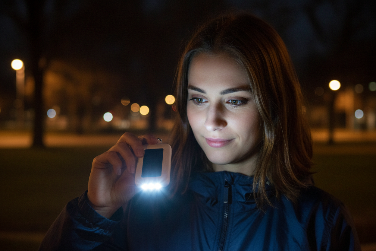 Mini Solar LED Keychain Flashlight – Portable Emergency Torch with 3 Bright LEDs for Camping, Hiking and Everyday Carry