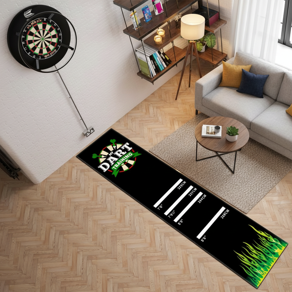 Dart Professional Training Mat – Wear-Resistant Easy-Care Throwing Line Carpet for Accurate Practice, Home Bars, Game Rooms and Dart Areas