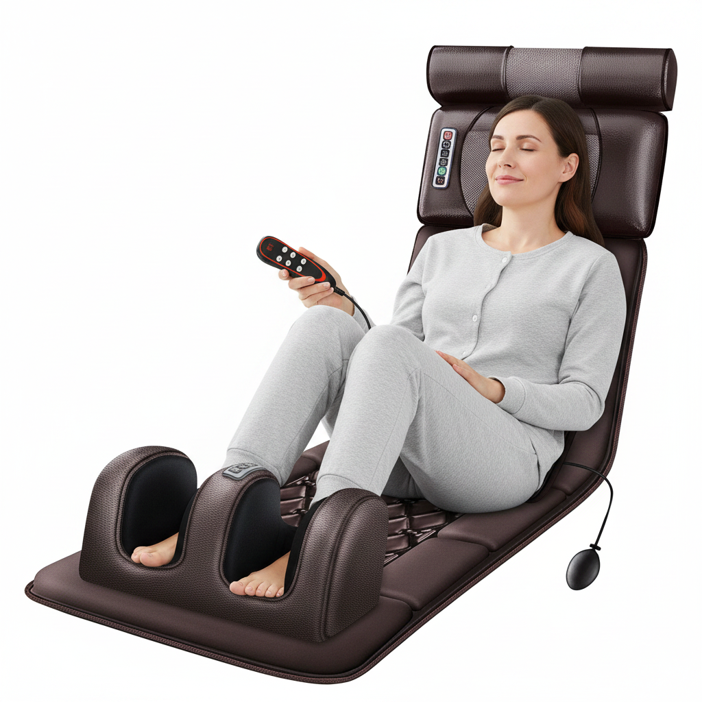 Foldable Electric Massage Mattress – Full-Body Heated Pad with Kneading and Vibration Functions for Relaxation, Comfort and Home Wellness