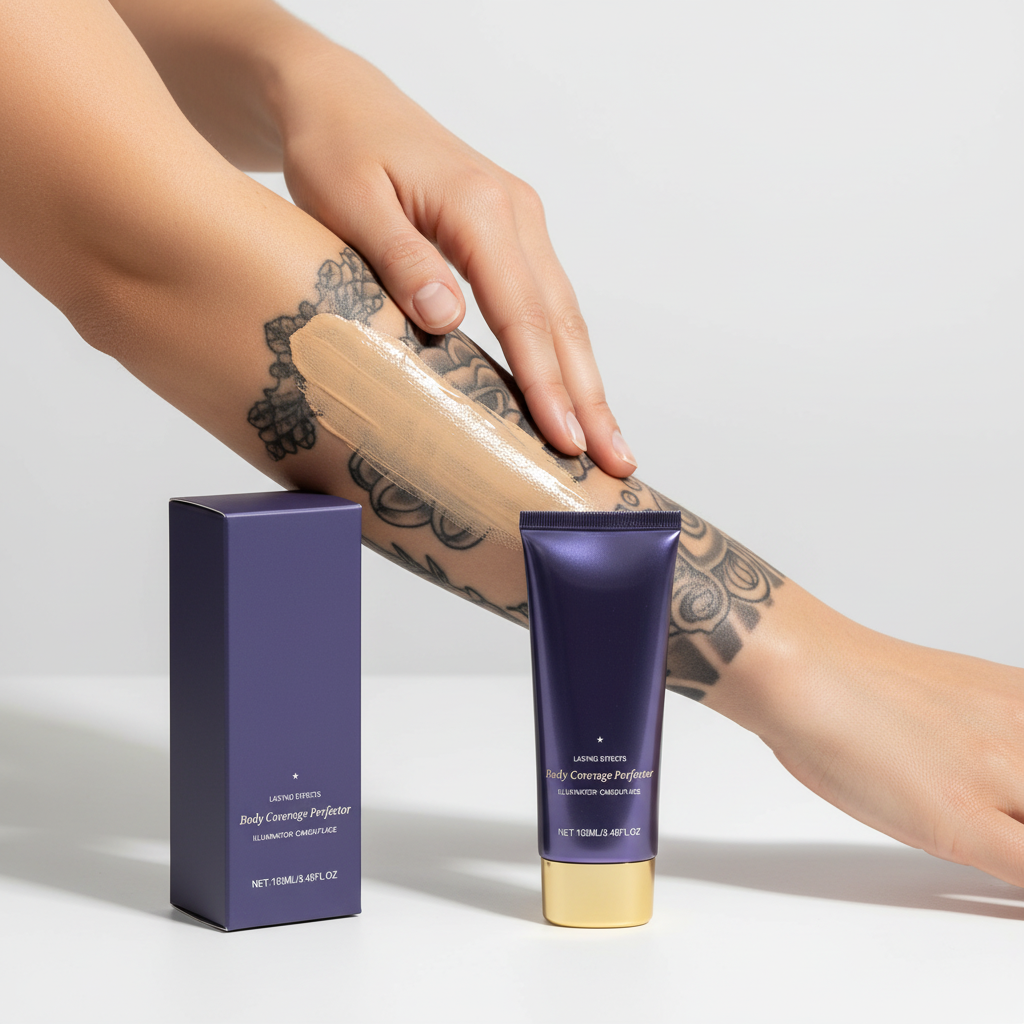 Waterproof Tattoo Concealer – Long-Lasting Sweat-Resistant Body Makeup for Covering Tattoos, Scars and Spots with Natural-Looking Traceless Coverage