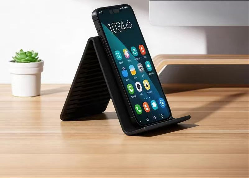 Foldable Silicone Phone Stand – Flexible Multi-Angle Travel Holder for Smartphones, Tablets and Laptops with Adjustable Desk Support