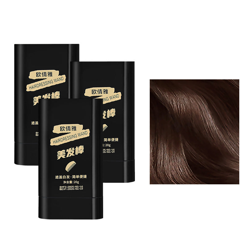Temporary Hair Color Touch Up Stick-Instant Gray Coverage Pen for Hair and Beard Coloring Anywhere Anytime