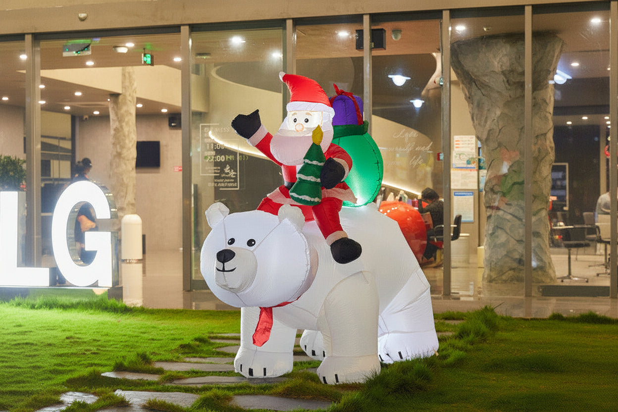Inflatable Christmas Snowman – 8FT LED Outdoor Yard Decoration for Gardens, Lawns and Holiday Celebrations