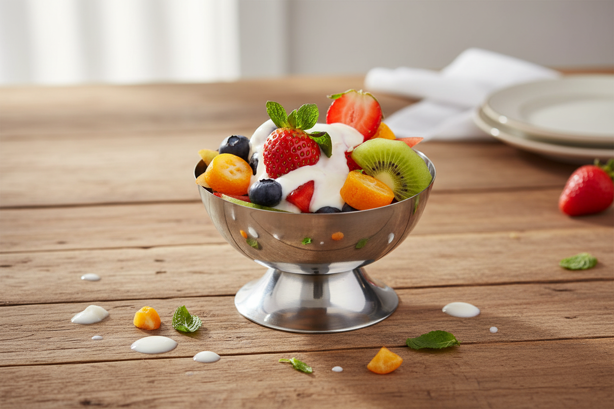 Stainless Steel Goblet Dessert Bowls – Elegant 2026 Ice Cream, Salad, Fruit and Snack Cups for Home Dining, KTV Bars and Parties