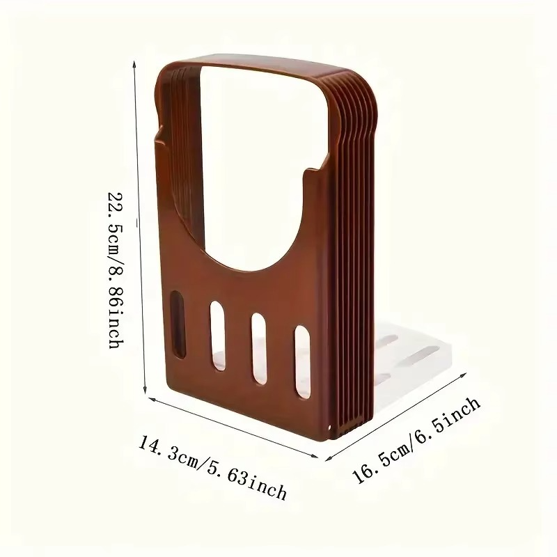 Foldable Toast Bread Slicer – Adjustable Loaf Cutting Guide with Even Slice Design for Homemade Bread, Kitchen Baking and Outdoor Table Use