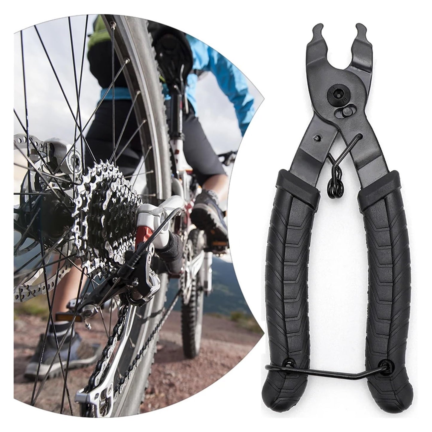 Bike Chain Link Pliers Tool – Anti Slip Cycling Chain Removal Clamp for Quick Bicycle Chain Repair and Maintenance.