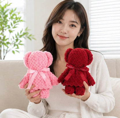 Cute Bear Plush Towel Set - Soft Cartoon Souvenir Gift Towels for Weddings, Birthdays, Party Favors and Kids Gifts