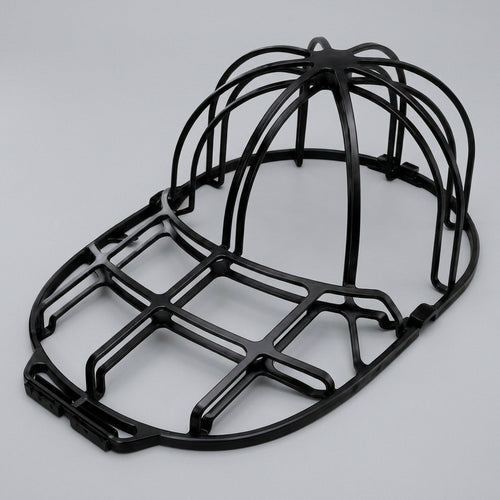 Baseball Cap Washer Cage - Rigid Hat Frame plus Mesh Wash Bag, Holds a Cap's Shape in the Washing Machine or Dishwasher