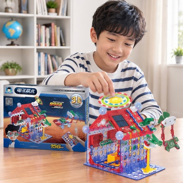 Electronic STEM Building Blocks Kit - Educational Circuit Experiment Toy for Kids Science Learning, Creativity and Exploration Activities