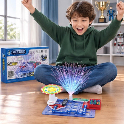 Electronic STEM Building Blocks Kit - Educational Circuit Experiment Toy for Kids Science Learning, Creativity and Exploration Activities
