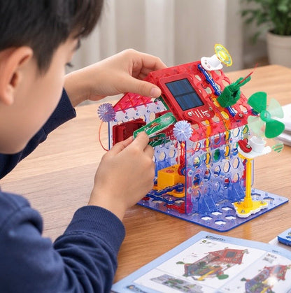 Electronic STEM Building Blocks Kit - Educational Circuit Experiment Toy for Kids Science Learning, Creativity and Exploration Activities