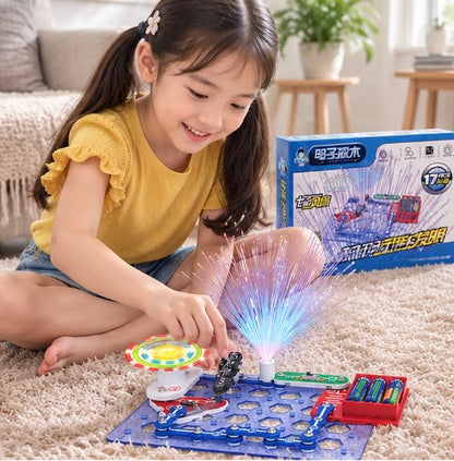 Electronic STEM Building Blocks Kit - Educational Circuit Experiment Toy for Kids Science Learning, Creativity and Exploration Activities