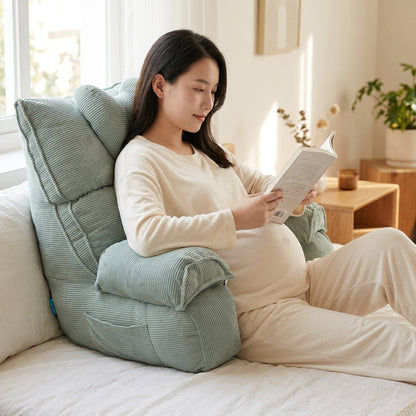 Pregnancy Backrest Pillow – Comfortable Lumbar Support Cushion for Reading, Nursing, Relaxation and Everyday Back Comfort