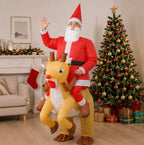Inflatable Santa Claus Costume - Christmas Mascot Cosplay Outfit for Adults and Kids Holiday Celebrations