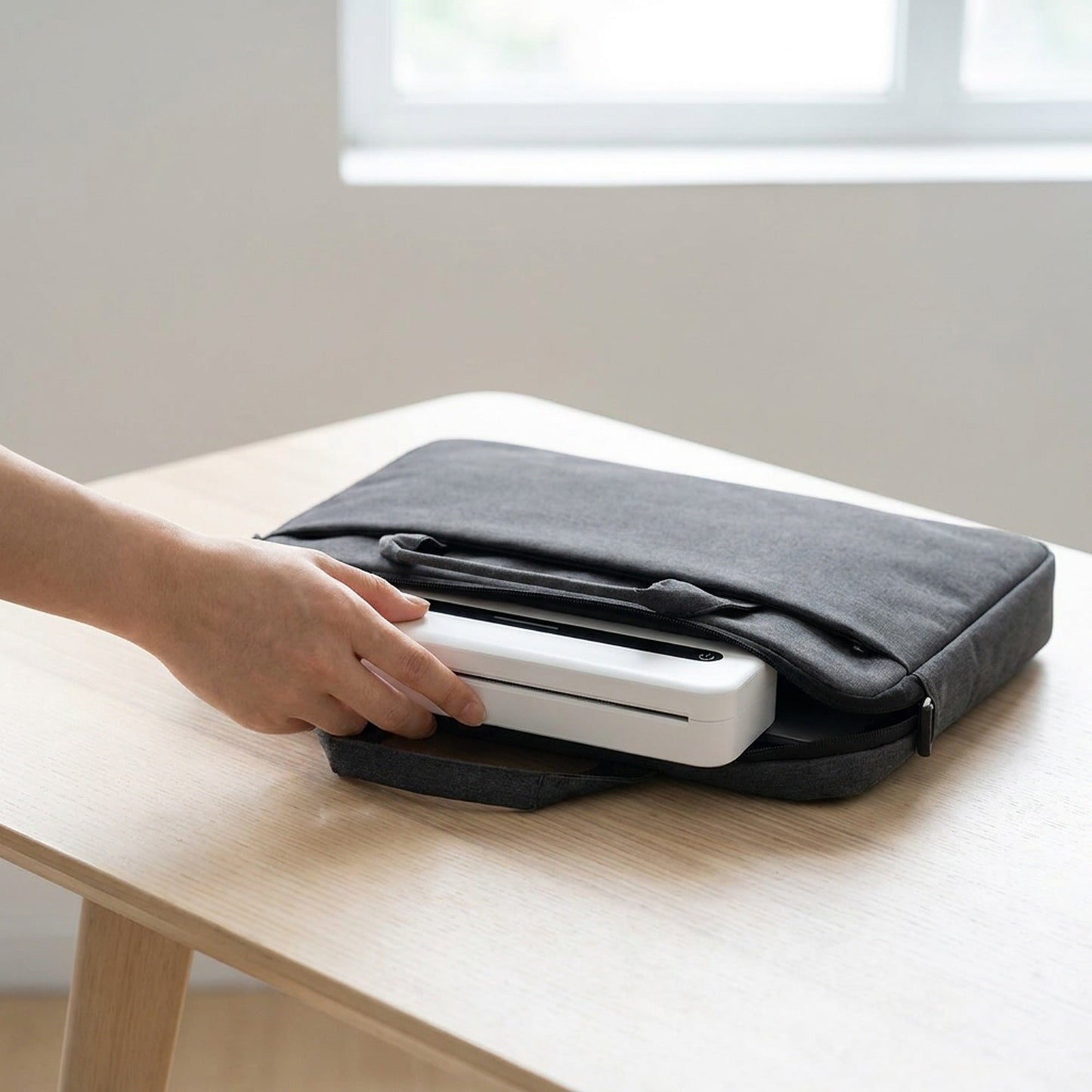 Portable Bluetooth Thermal Printer - Wireless Inkless A4 Mobile Printer for Travel, Business Documents and Home Office Use