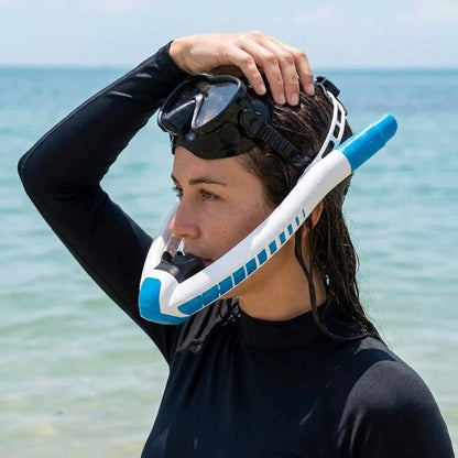 Adult Front Snorkel - Over-the-Head Swim Snorkel with Splash Guard, for Surface Snorkeling