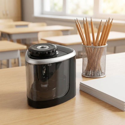 Automatic Electric Pencil Sharpener – Desktop Stationery Tool for Students, Teachers and Office Supplies with Fast Sharpening