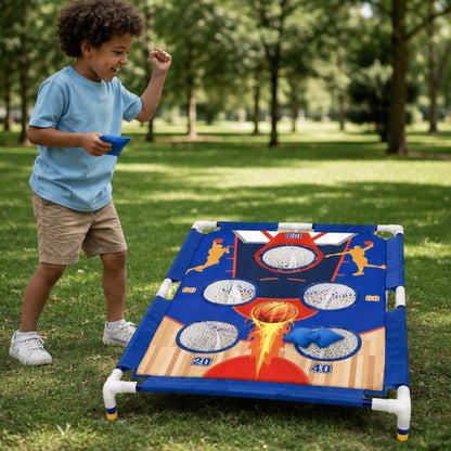 Portable Bean Bag Toss Game - Fun Sandbag Throwing Activity Set for Kids, Families, Parties and Outdoor Gatherings