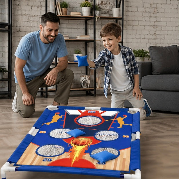 Portable Bean Bag Toss Game - Fun Sandbag Throwing Activity Set for Kids, Families, Parties and Outdoor Gatherings